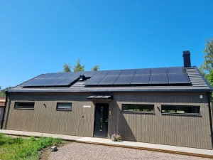 Villa med solceller i Halmstad